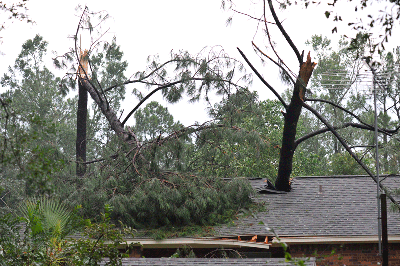 hurricane damage roof
