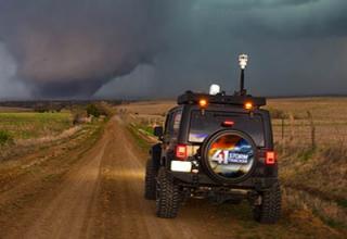 Meteorologist Captures Photo of Tornado with Storm Tracker Jeep, Weather Station