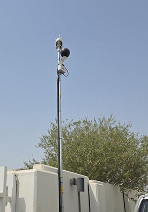 WBGT system mounted at a site in Dohar, Qatar