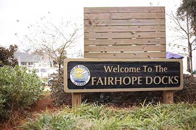 Fair Hope Docks sign
