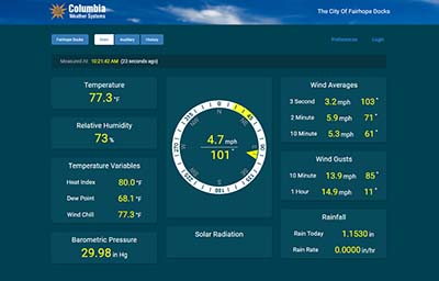 Cloud weather server screenshot