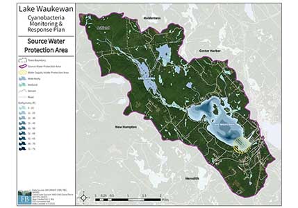 Map of Lake Waukewan