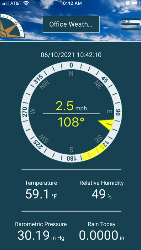 CWS Weather Monitor App  Columbia Weather Systems