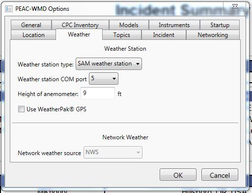 PEAC Weather Station screen
