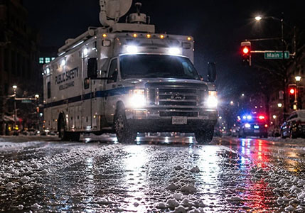 Mobile Command on icy road