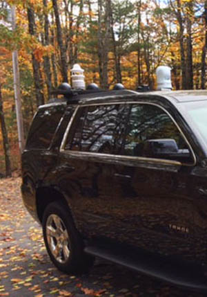 Pulsar Weather Station mounted on vehicle