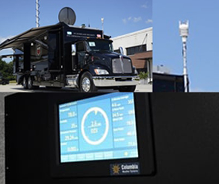 Mobile command center with Orion weather station