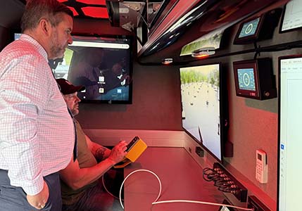 A CWS Weather Display inside the Mobile Command vehicle