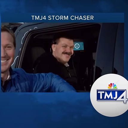 TMJ News Storm Chaser with CWS Weather Display